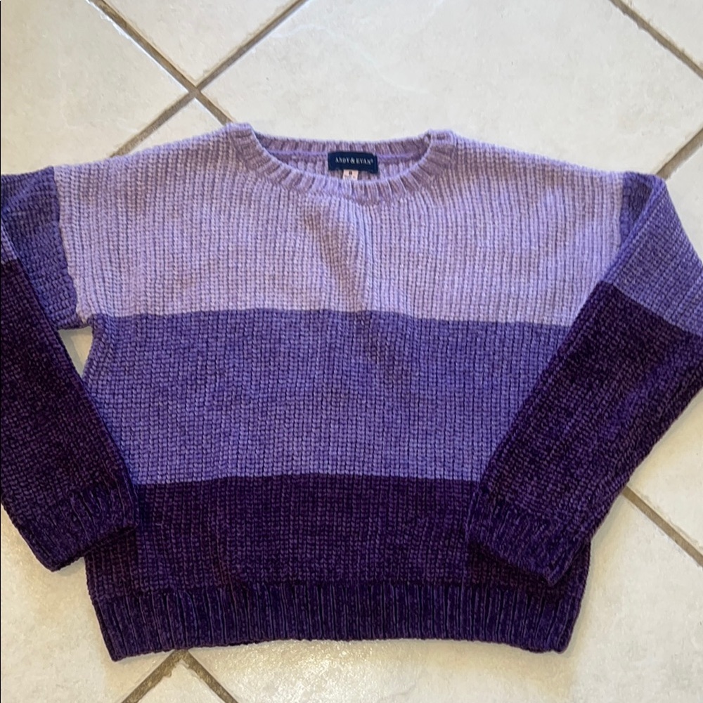 Purple Striped Sweater